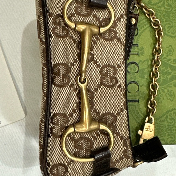Tom Ford x Gucci Brown 'GG' Horsebit Micro Mini Chain Bag - Picture 10 of 16